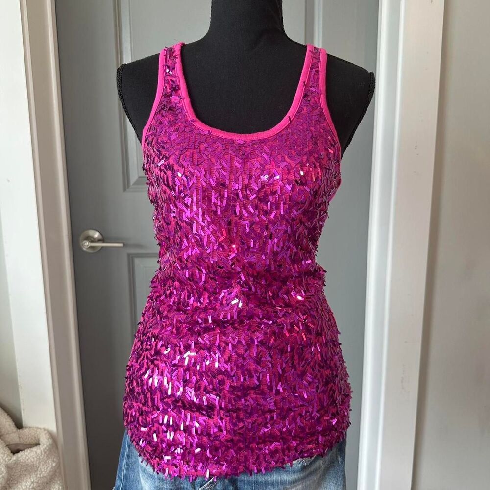 Vintage Body Central Sequin Tank Top